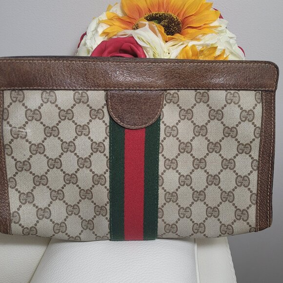 **SALE**GUCCI OPHIDIA CLUTCH HANDBAG - Picture 6 of 17